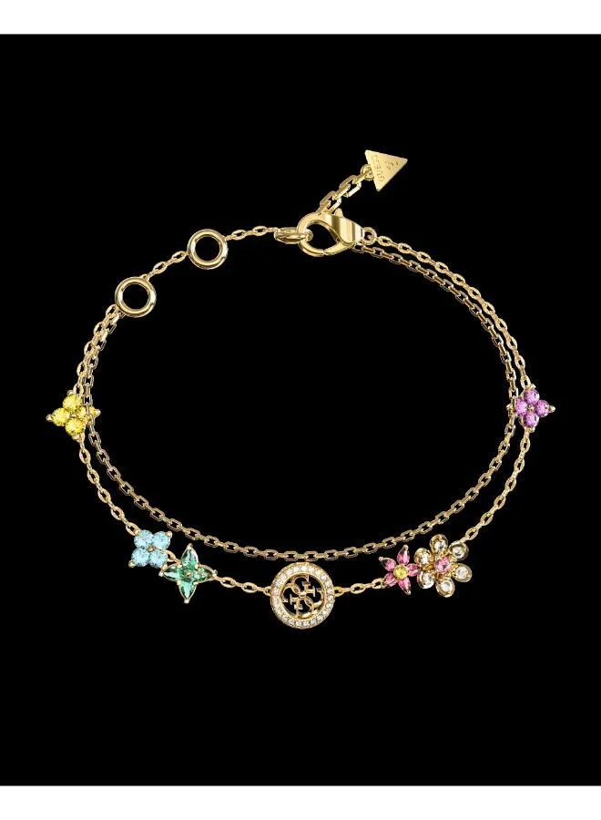 جس Multi Flowers Chain Bracelet